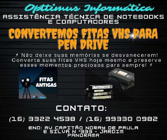 Conversão de fitas vhs araraquara